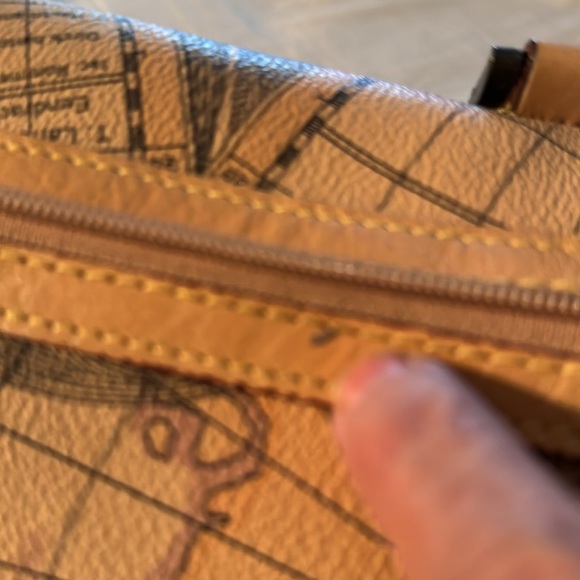 Allan Edward world map satchel new some marks see photos I pointed out. NWT - Picture 7 of 14